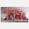Designart - Big Red Tree on Foggy Day - Landscape Canvas Art Print